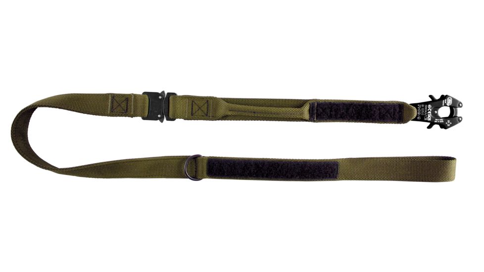 United States Tactical Dog Leash w/ Cobra Buckle and Frog Clamp, Olive Drab UST-K9L00103CF