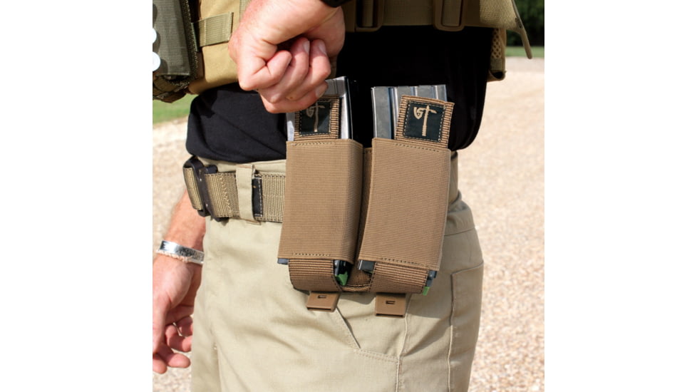 United States Tactical Double Rifle Mag Pouch, Coyote, UST-MOL01902