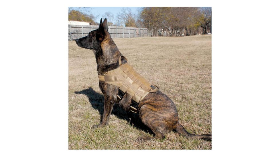 United States Tactical Patriot K9 Vest, Coyote, Large, UST-K9V00302L