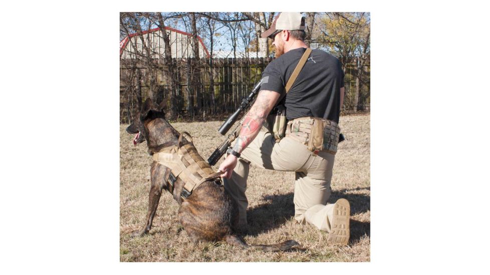 United States Tactical Patriot K9 Vest, Coyote, Large, UST-K9V00302L