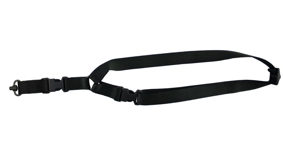 United States Tactical S1 Single-Point Tactical Sling, 1.25in, HK Hook, Black, UST-SLS00101QH