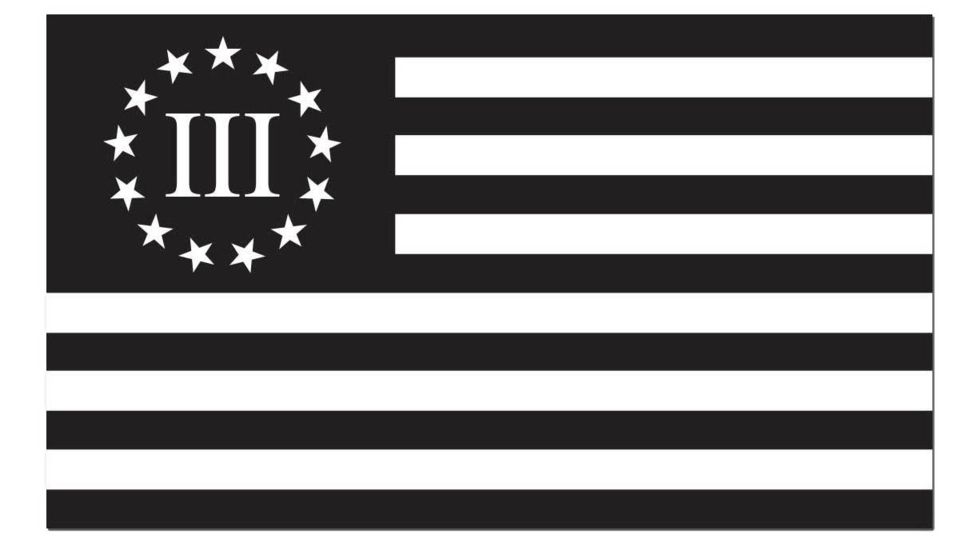 United States Tactical Sticker - 3 Percenter Flag, BS-770