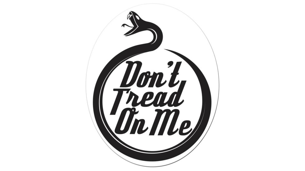 United States Tactical Sticker - Don't Tread on Me, Black, BS-785