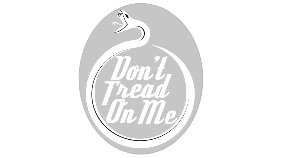 United States Tactical Sticker - Don't Tread on Me, White, BS-786