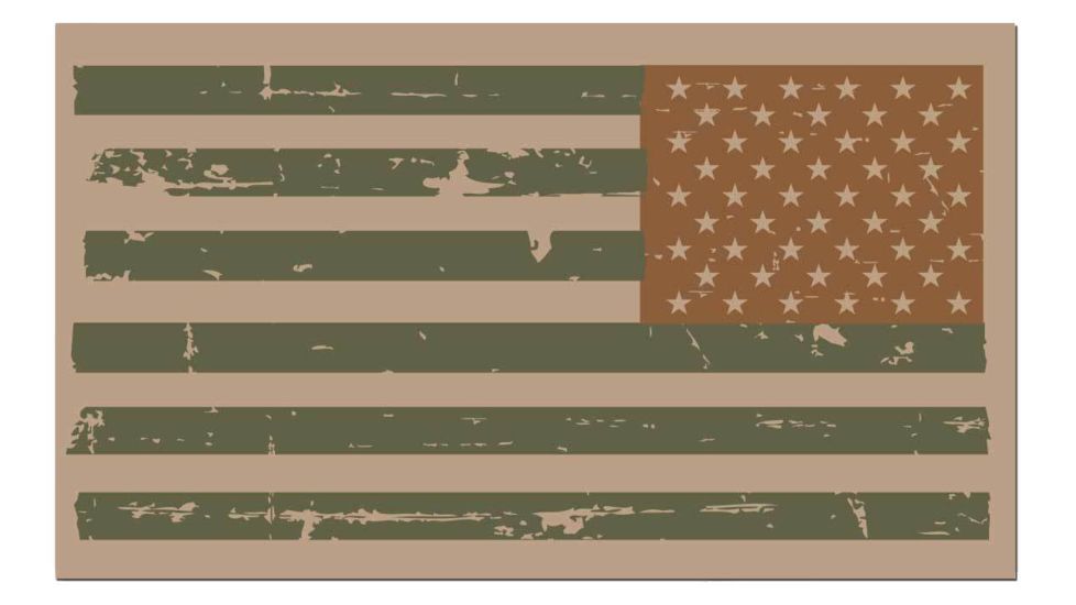 United States Tactical Sticker - Reverse USA Combat Flag, BS-772