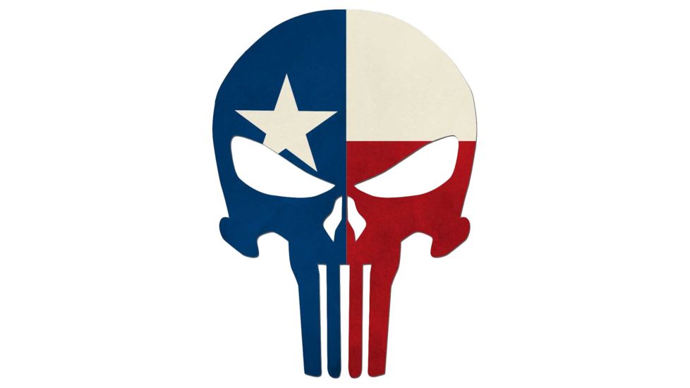 United States Tactical Sticker - Texas Flag Skull, BS-769
