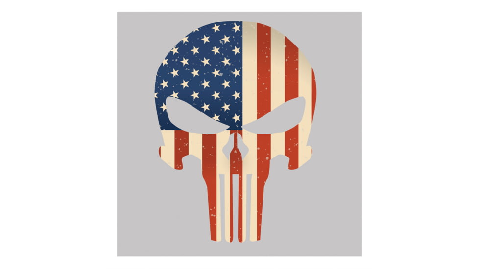 United States Tactical Sticker USA Flag Skull