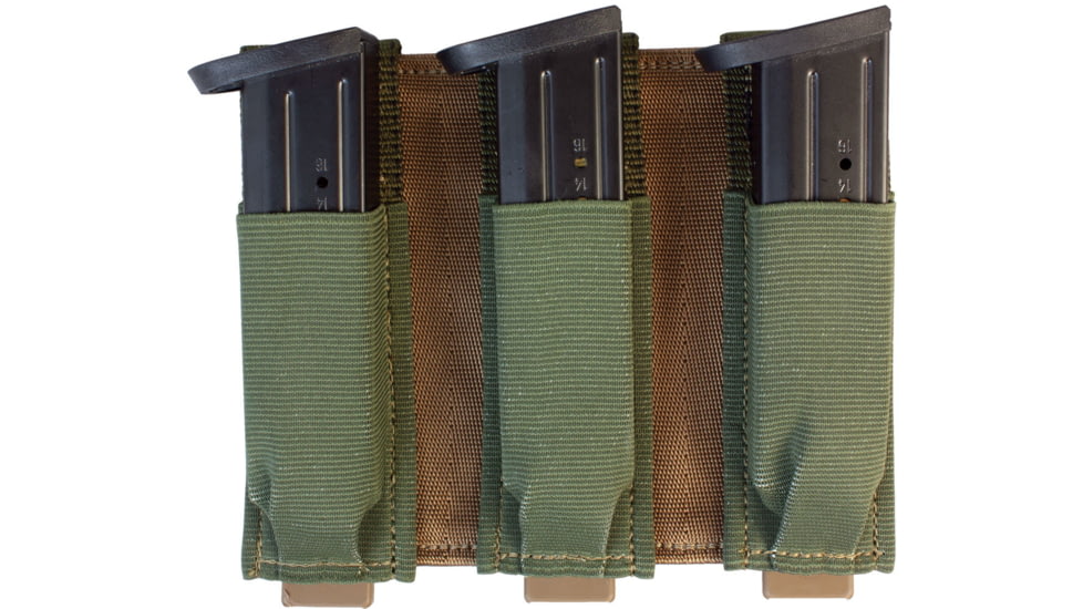 United States Tactical Triple Pistol Mag Pouch, Olive Drab, UST-MOL03003