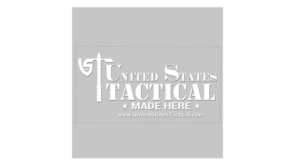 United States Tactical UST Nested Logo Sticker, White, UST-STK002