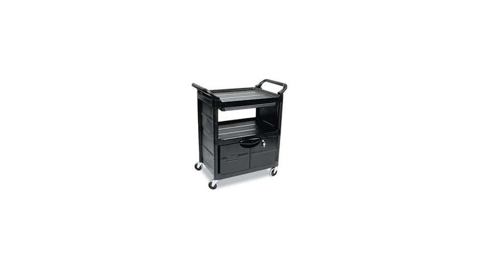 United Stationers Cart Utility Lck Door Bk RCP345700BLA, Unit EA