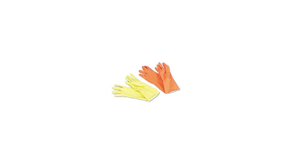 United Stationers Gloves Latx Flckld Lg Yw GAX242L, Unit DZN