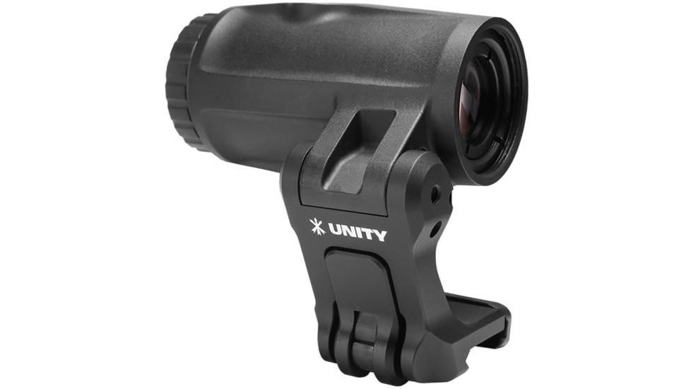 Unity Tactical FAST FTC 4X Magnifier, 5.5 mm Exit Pupil, 2.6in Eye Relief, 2.26" Optical Height, FAST QD Lever, Matte Finish, Black, FST-M4B