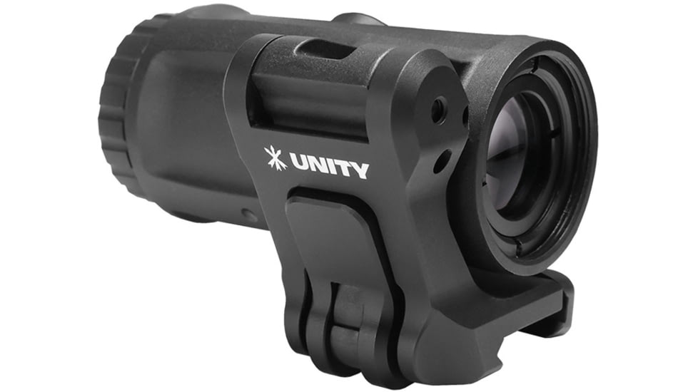 Unity Tactical FAST FTC 4X Magnifier, 5.5 mm Exit Pupil, 2.6in Eye Relief, 2.26" Optical Height, FAST QD Lever, Matte Finish, Black, FST-M4B