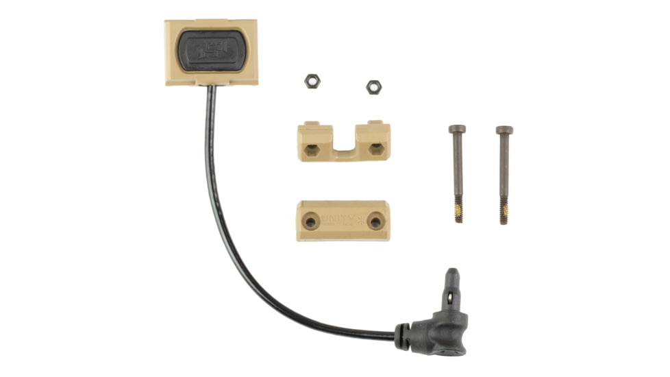 Unity Tactical ModButton Lite, 4.5in Cable, Fits Picatinny, Anodized Finish, FDE, MBL-FDE-CL-45