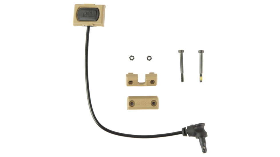 Unity Tactical ModButton Lite, 7in Cable, Fits Picatinny, Anodized Finish, FDE, MBL-FDE-CL-7
