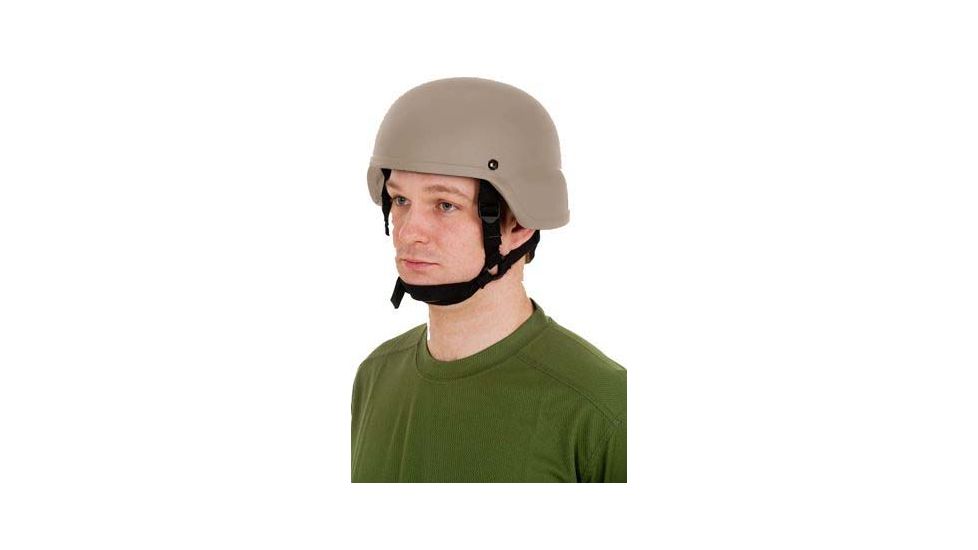 United Shield ACH Ballistic Helmet Level IIIA LE Style w/ 4pt Harness System, Tan Medium ACH-MICH LE-TN-MD
