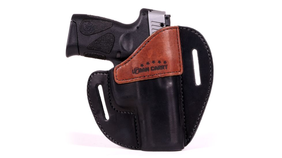 Urban Carry CarryPro OWB for H&amp;K P2000, USP 9c, USP 40c, VP9, VP40, Taurus 24/7-9,24/7-40, Right Hand, Brown / Black uc-OWB-09-brbk