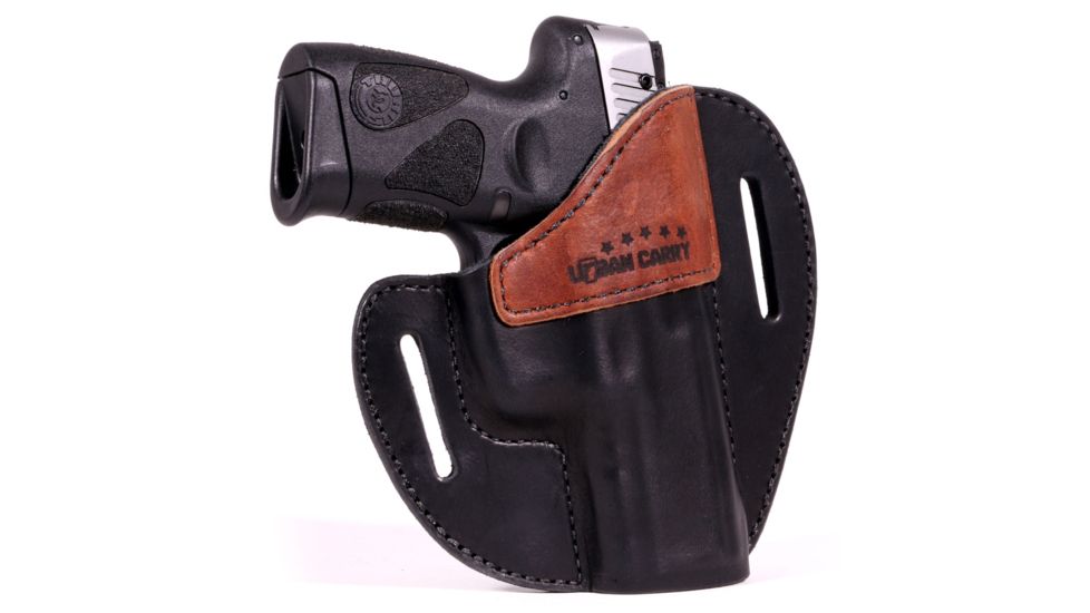 Urban Carry CarryPro OWB for H&amp;K P2000, USP 9c, USP 40c, VP9, VP40, Taurus 24/7-9,24/7-40, Right Hand, Brown / Black uc-OWB-09-brbk