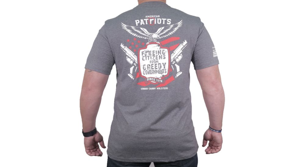 Urban Carry Greedy Governments T-Shirt, Dark Gray, Small UC-Sht013