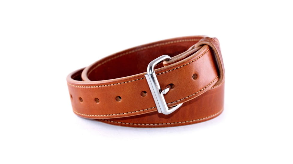 Urban Carry Heavy Duty 1/4in Thick English Bridle Leather Gun Belt, Tan/Classic Brown, 60, 56in Waist, UC-BLT-EB-TN-60