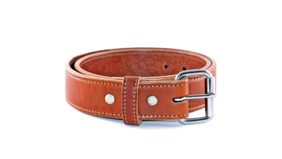 Urban Carry Heavy Duty 1/4in Thick English Bridle Leather Gun Belt, Tan/Classic Brown, 60, 56in Waist, UC-BLT-EB-TN-60