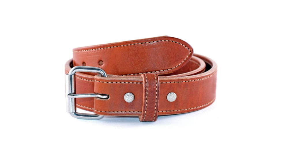 Urban Carry Heavy Duty 1/4in Thick English Bridle Leather Gun Belt, Tan/Classic Brown, 60, 56in Waist, UC-BLT-EB-TN-60