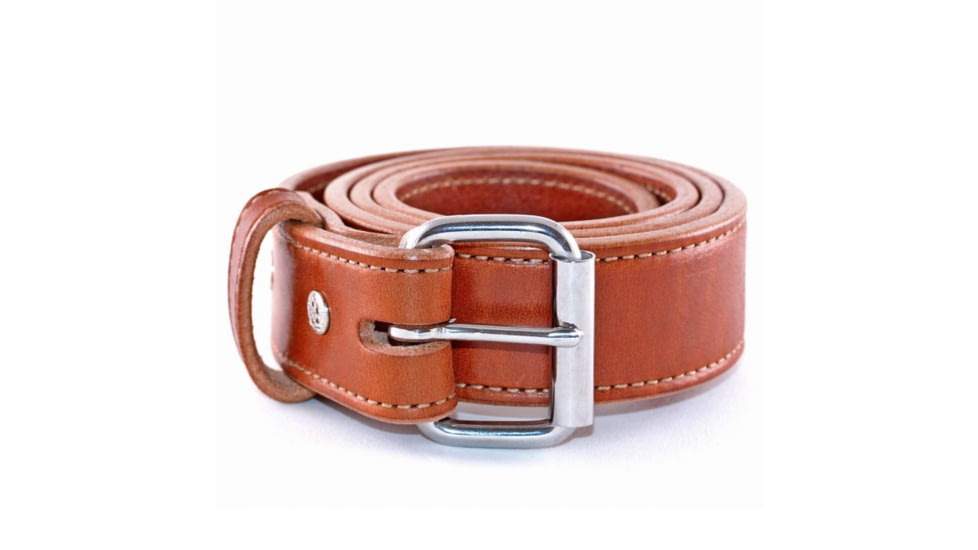 Urban Carry Heavy Duty 1/4in Thick English Bridle Leather Gun Belt, Tan/Classic Brown, 60, 56in Waist, UC-BLT-EB-TN-60