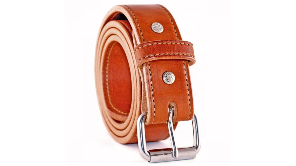 Urban Carry Heavy Duty 1/4in Thick English Bridle Leather Gun Belt, Tan/Classic Brown, 60, 56in Waist, UC-BLT-EB-TN-60