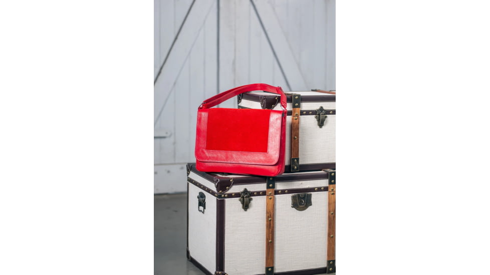 Urbn Chc Callisto Suede Kevlar Purse, Red Suede, Large, CALREDS002