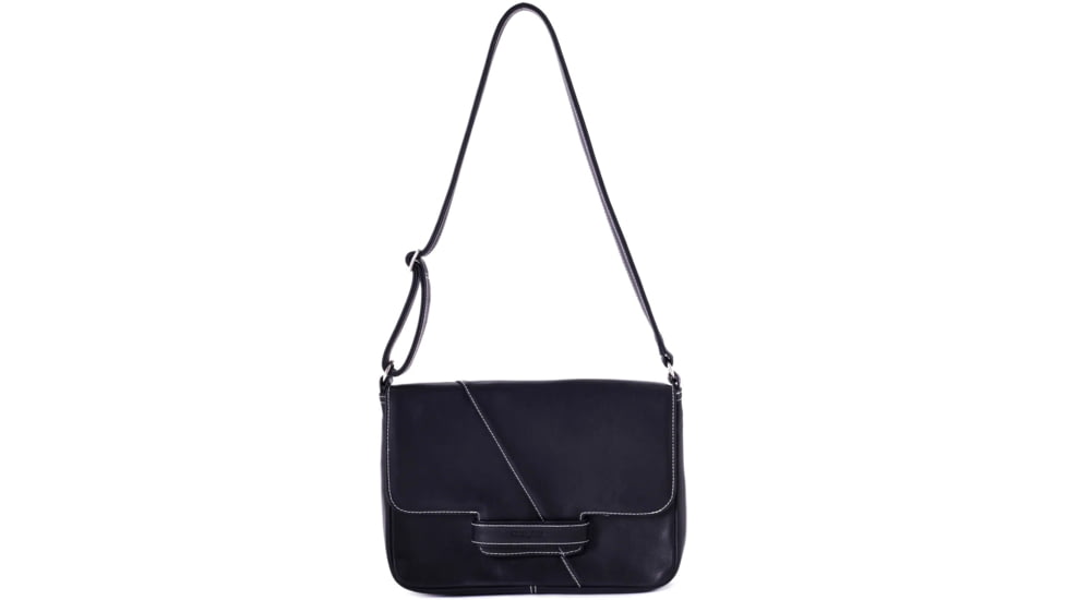 Urbn Chc Carme Bulletproof Purse, Black/White Thread, Large, CARBLKT002