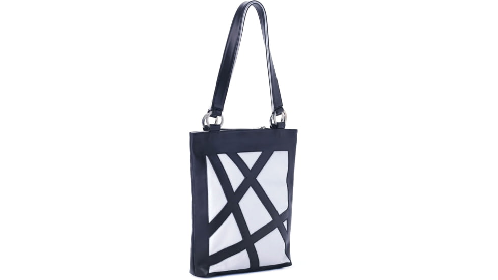 Urbn Chc Luna Kevlar Tote Bag, Veg Look Black/Gazelle White, Large, LUNWHT