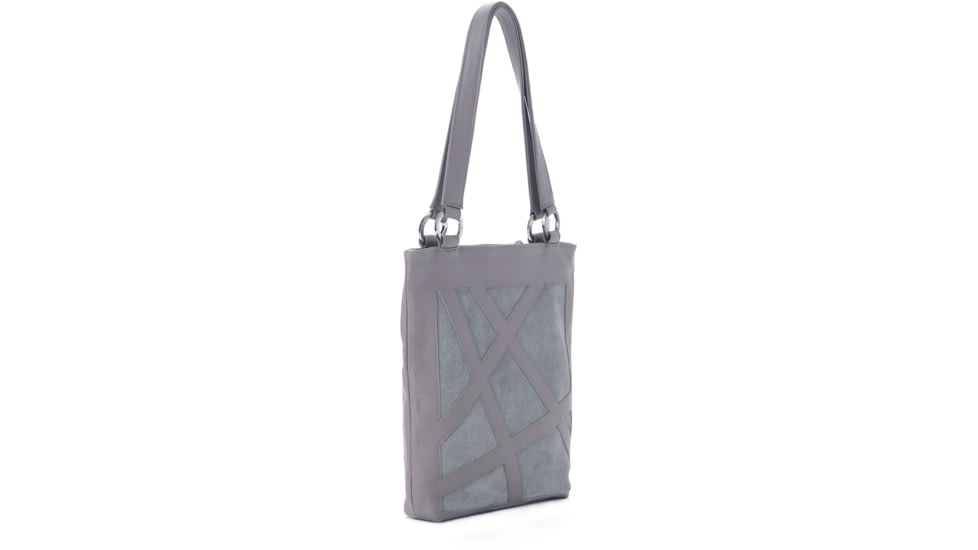 Urbn Chc Luna Suede Kevlar Tote Bag, Grey/Grey Suede, Large, LUNGRES002