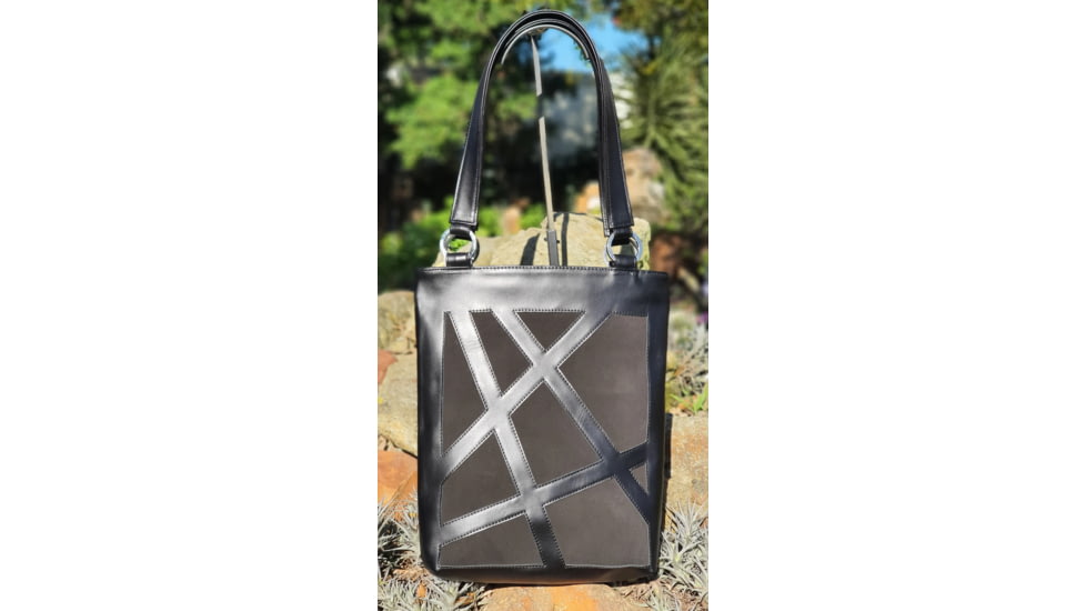 Urbn Chc Luna Suede Kevlar Tote Bag, Veg Look Black/Black Suede, Large, LUNBLKS001