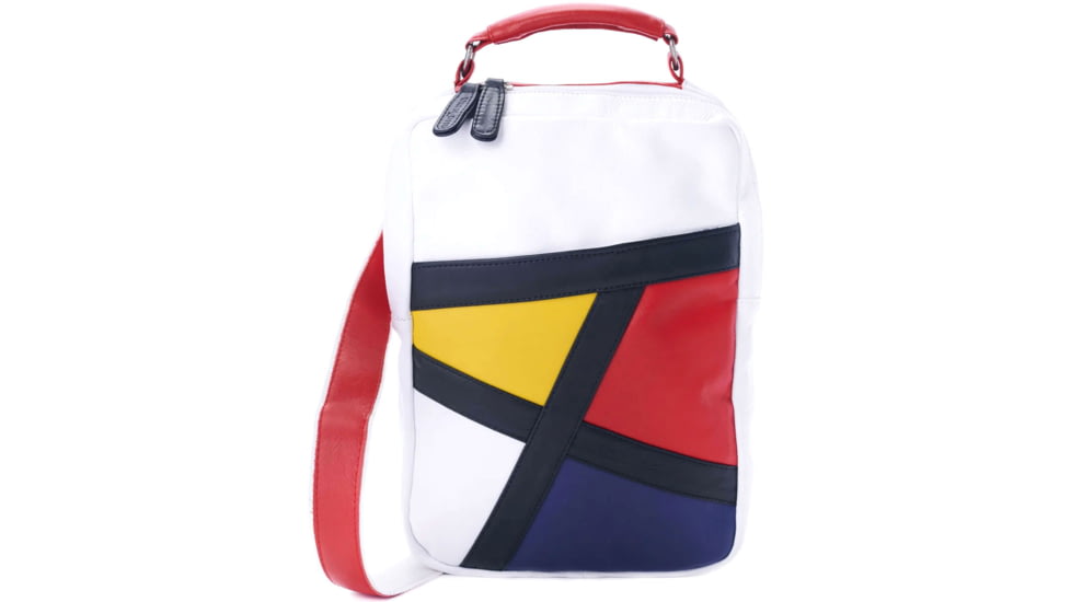 Urbn Chc Metis Bulletproof Bag, White/Black/Red/Blue/Yellow, Medium, METWHT/002