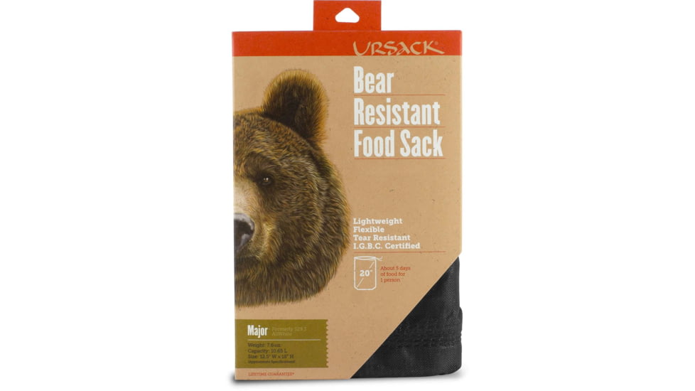 Ursack Major Bear Resistant Food Bag, Black, 10.65L, URSMAJBLK