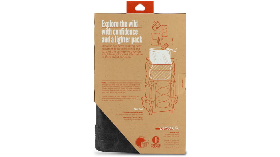 Ursack Major Bear Resistant Food Bag, Black, 10.65L, URSMAJBLK