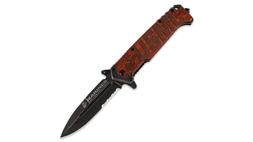 Beachhead Serrated Folding Pocket Knife, 5in Blade