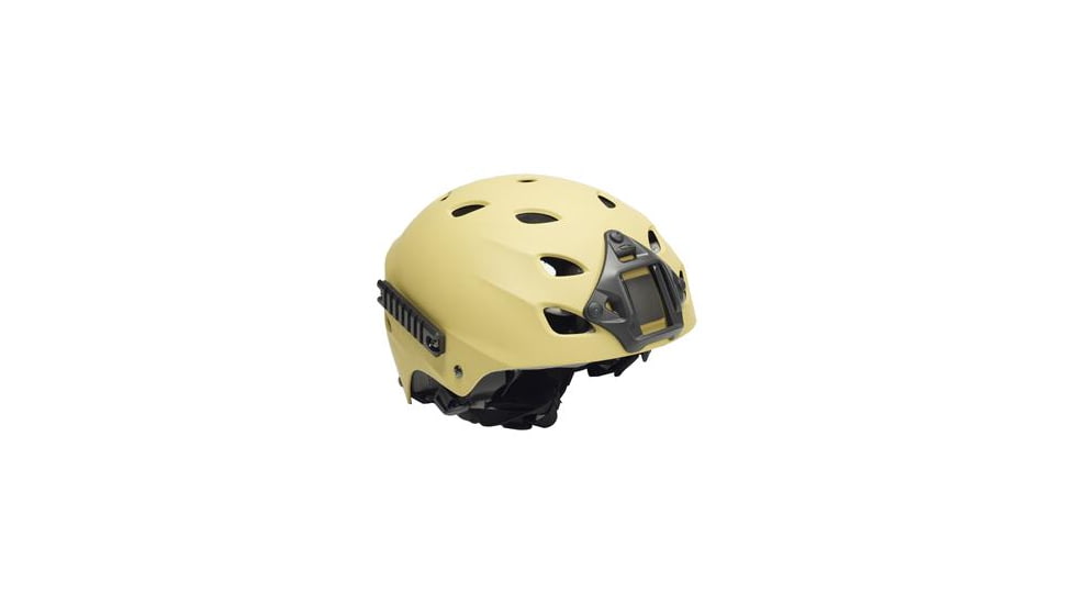 US Night Vision PT Helmet A-Bravo w/Side Rail, Velcro Attachment Points, Pre-Drilled For Night Vision Mount, Medium, Tan 003184