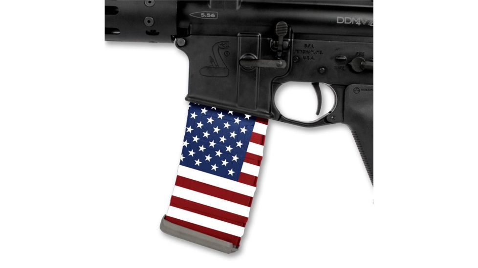 US Night Vision Mag Wraps Rapid Wraps AR Mag Flag Pattern, US Flag Red/White/Blue Clean 26544