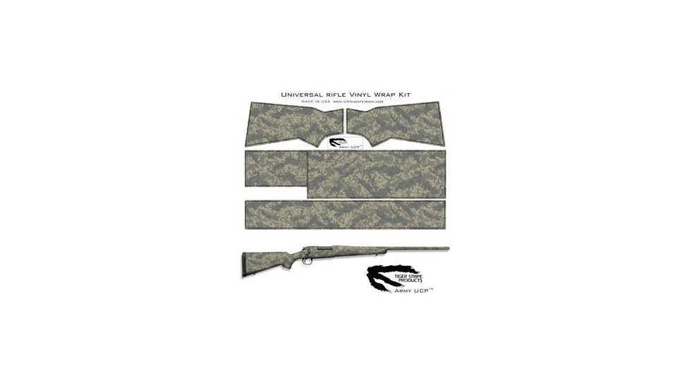 US Night Vision Tiger Stripe Camo Pre-Cut Universal Rifle Skin Vinyl Wrap, 20x30in, Army UCP 056633