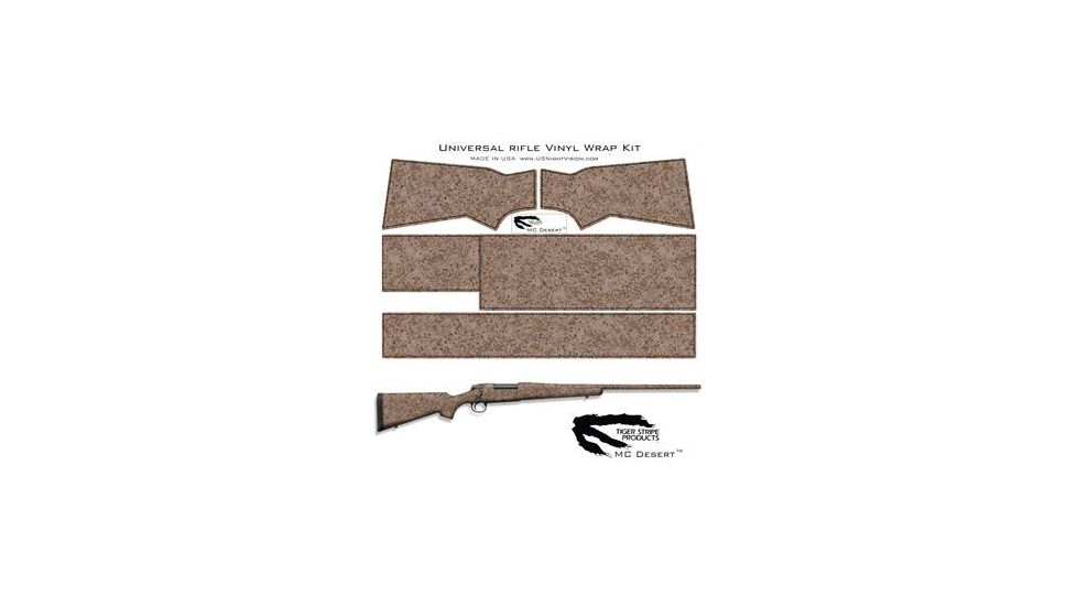 US Night Vision Tiger Stripe Camo Pre-Cut Universal Rifle Skin Vinyl Wrap, 20x30in, USMC Desert 056634
