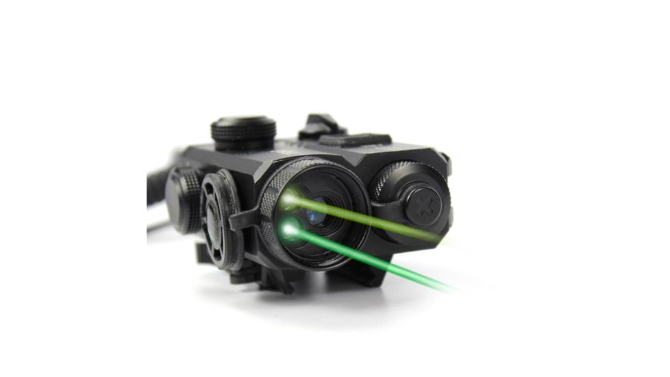 US Night Vision Triad Dual-Beam Class 1 Weapon Laser, .7mW IR Laser,  5mW Green Laser, Black 8766