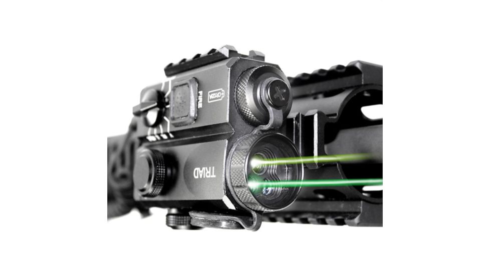 US Night Vision Triad Dual-Beam Class 1 Weapon Laser, .7mW IR Laser,  5mW Green Laser, Black 8766