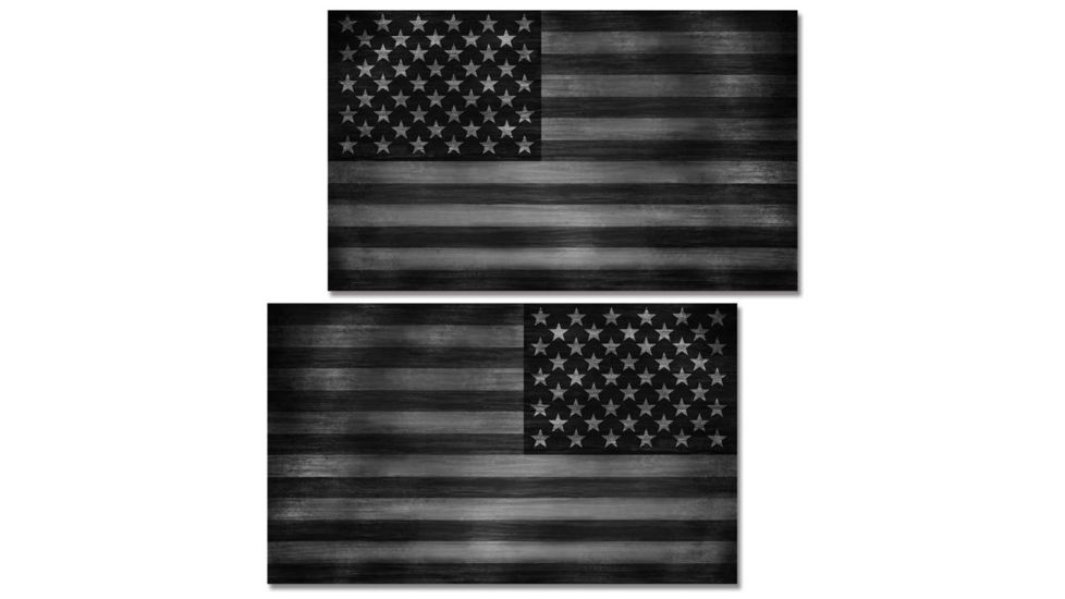 US Night Vision Vehicle Flag Wraps - US Flag Stealth Black - Set of Two - Stars Right and Stars Left 706106