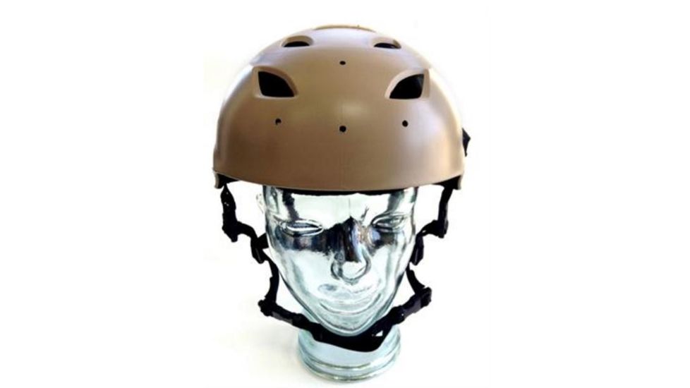 US Night Vision PT Helmet A-Bravo w/Side Rail, Velcro Attachment Points, Pre-Drilled For Night Vision Mount,Tan,2XL 1376