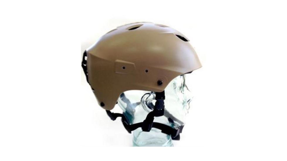 US Night Vision PT Helmet A-Bravo w/Side Rail, Velcro Attachment Points, Pre-Drilled For Night Vision Mount,Tan,2XL 1376