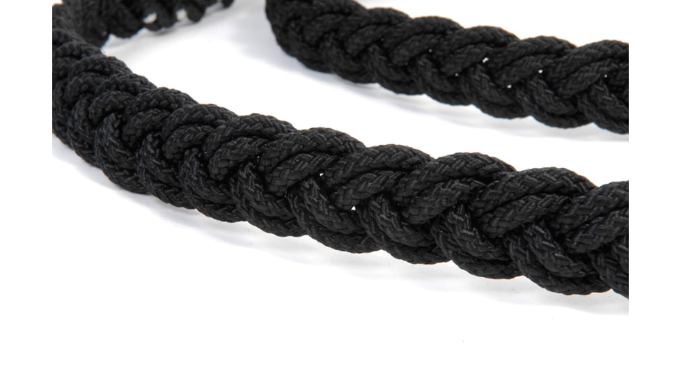 Cynology War Labs Hand Braided 4 Foot Leash with Kong Frog Connector, Black
