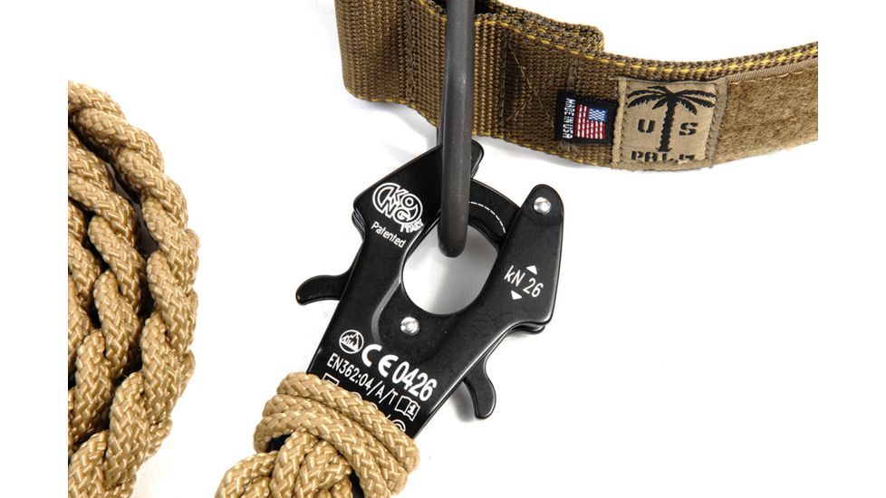 Cynology War Labs Hand Braided 1 Foot Leash with Kong Frog Connector, Coyote