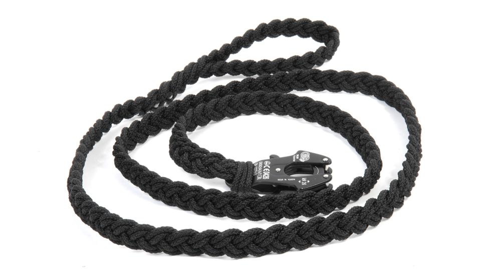 Cynology War Labs Hand Braided 6 Foot Leash w/Kong Frog Connector and Hand Loop, Black