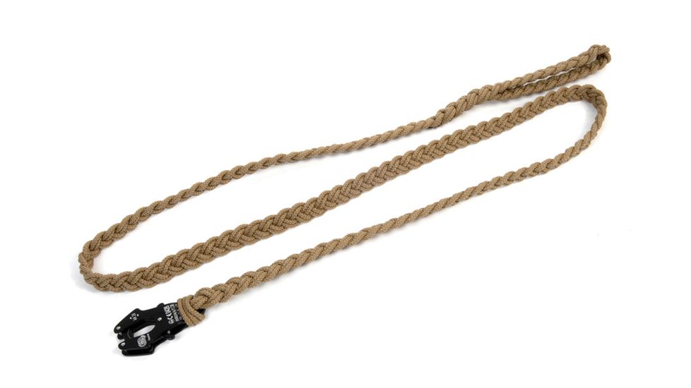 Cynology War Labs Hand Braided 6 Foot Leash w/Kong Frog Connector and Hand Loop, Coyote